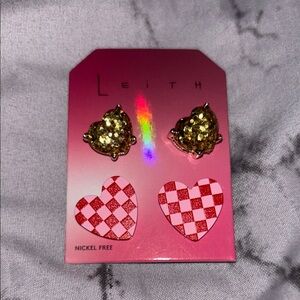 🩷 Leith Gold Textured Stud Earrings Jewelry